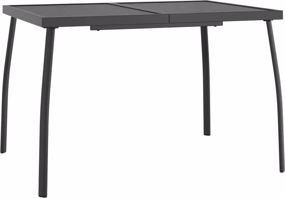 Tavolo da Giardino Antracite 110x80x72 cm Rete d'Acciaio