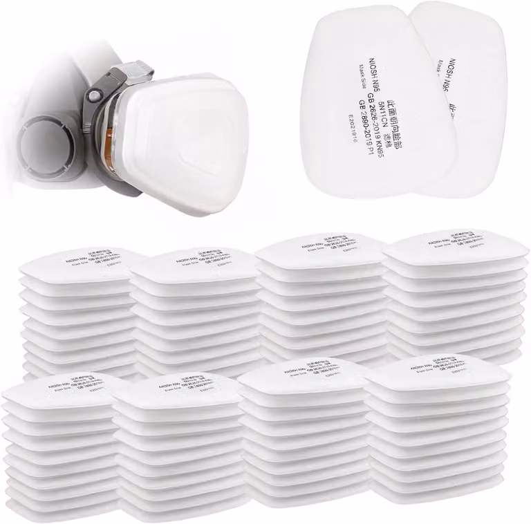 Filtro in cotone 5N11CN, confezione da 80 pezzi, filtro di ricambio per maschere protettive, compatibile con i modelli 6000, 7501, 7502, 6800