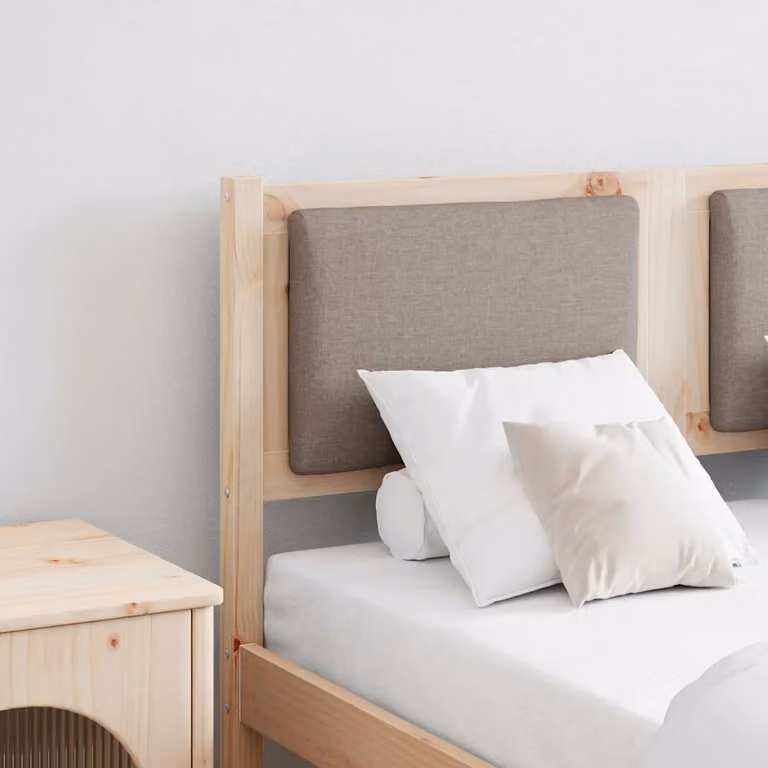 Testiera per letto vidaXL in legno di pino massello marrone con finitura opaca