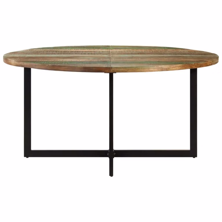 vidaXL Tavolo da pranzo 110x75 cm in legno di recupero in legno massiccio
