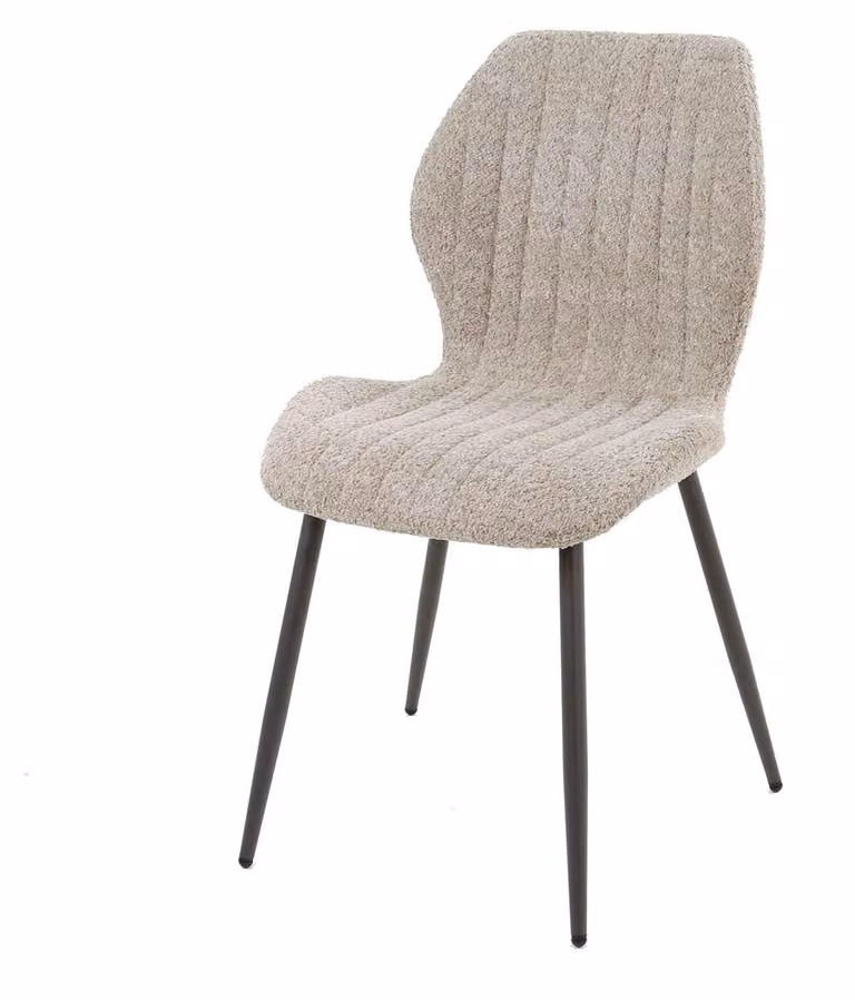 Sedia da pranzo FURNLUX Linea beige e grigia 48 cm / Colore principale: beige / Dimensioni: 48 x 86 x 58 cm