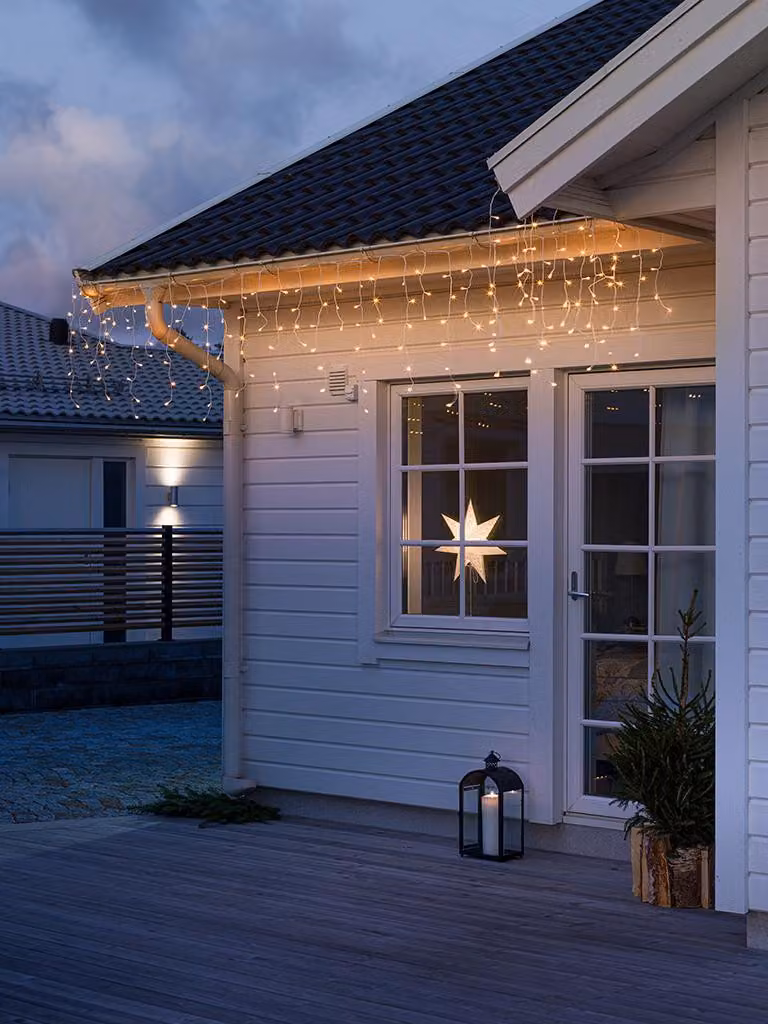 Ciondolo a LED pioggia ambra - Party Lights 2790-812