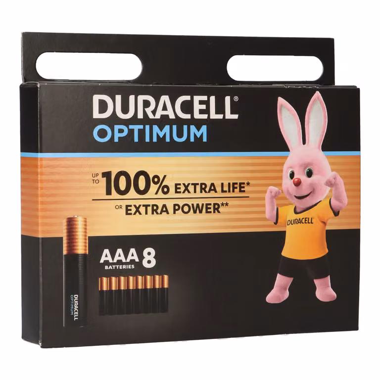 Duracell® 137714 Batterie OPTIMUM Alcaline - Micro/LR03/AAA, 1,5 V, 8 pezzi