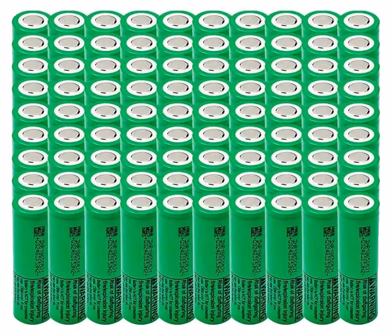 Batteria agli ioni di litio ricaricabile, capacità di 3500 mAh, corrente di scarica di 25 A, confezione da 90 pezzi (MJ1)