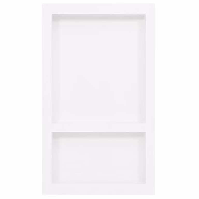 Nicchia da Doccia con 2 Scomparti Bianco Lucido 41x69x9 cm