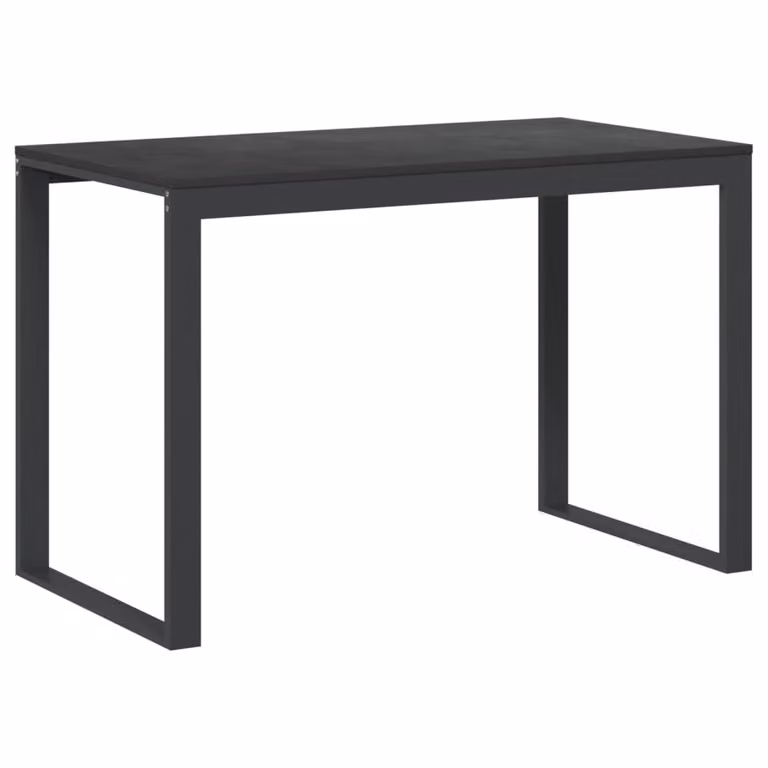 Scrivania per Computer Nera 110x60x73 cm in Legno Multistrato