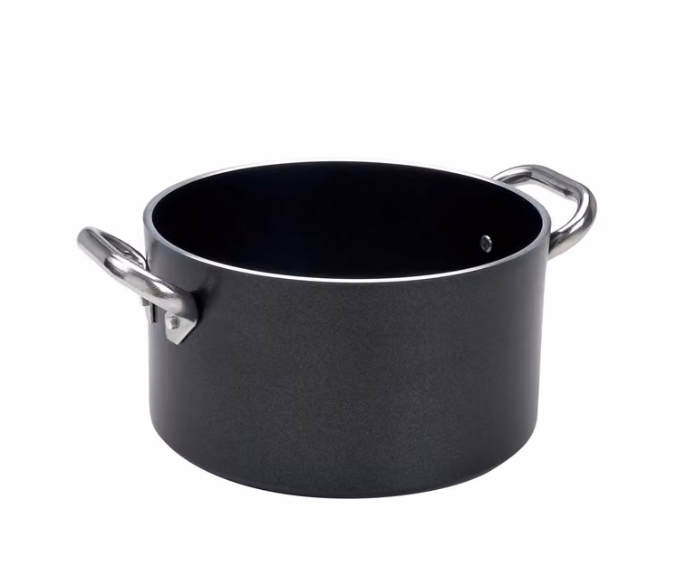 Casseruola Alta AlBlack in alluminio antiaderente 5mm, due maniglie, diam. 28cm