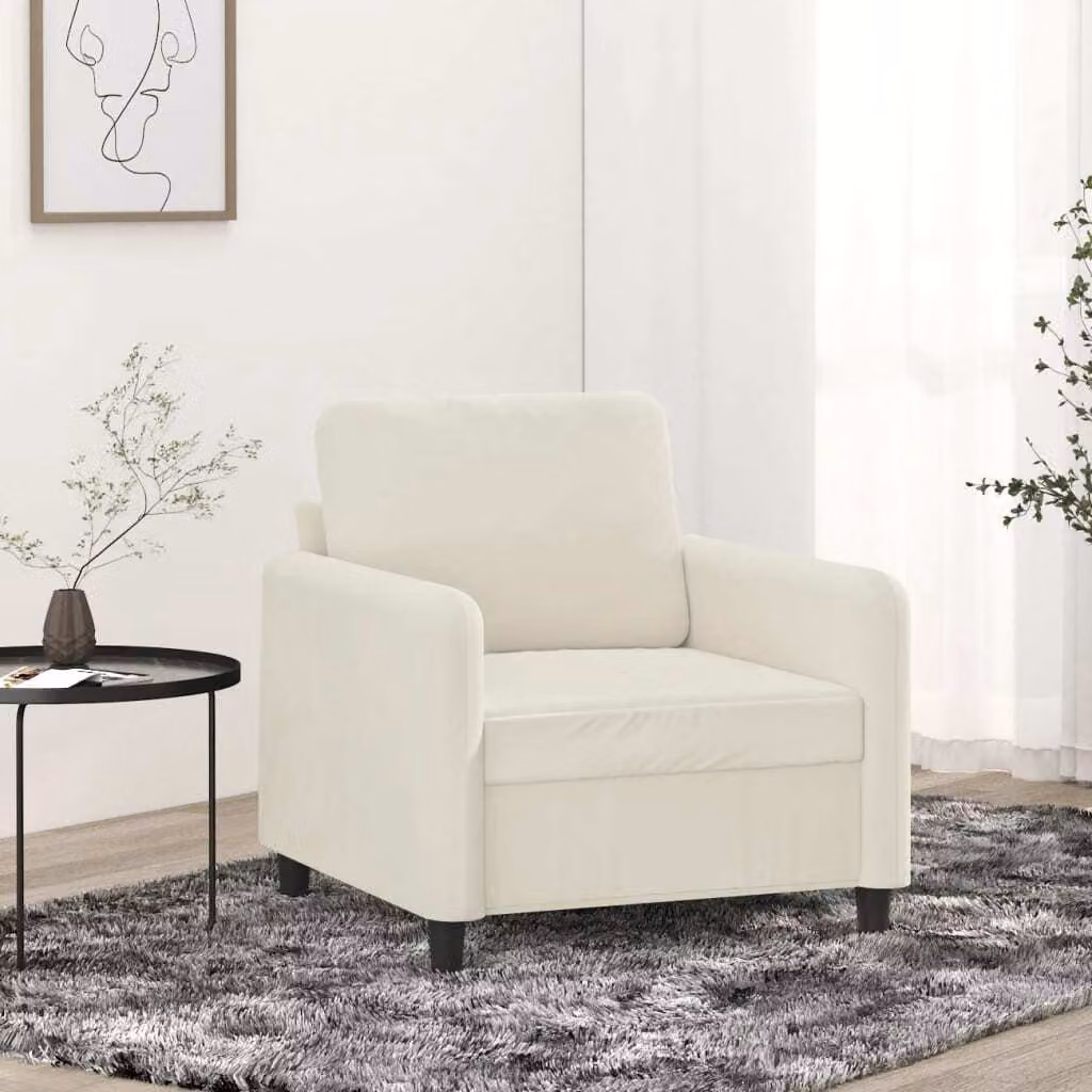 Maison Exclusive - Poltrona Crema 60 cm Velluto