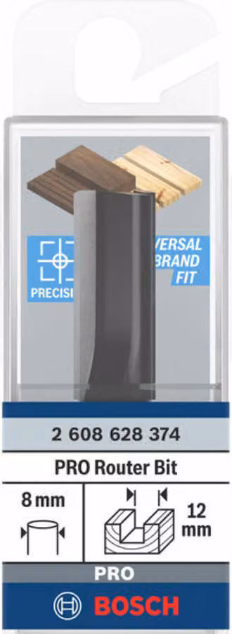 Fresa ad incastro Bosch PRO 8x12x62 mm