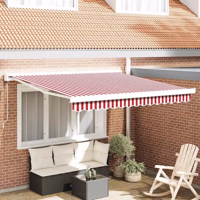 Tenda retrattile Rosso e Bianco 300 x 250 x 165 cm 3329992
