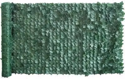 Siepe artificiale sempreverde Edera Serie Plus Stars di colore verde, Altezza: 150 cm, Lunghezza: 10 m