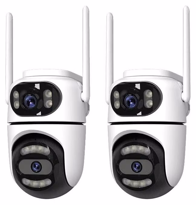 Telecamera di sorveglianza per la sicurezza domestica, con visione notturna intelligente, tracciamento tramite intelligenza artificiale, confezione da 2 telecamere