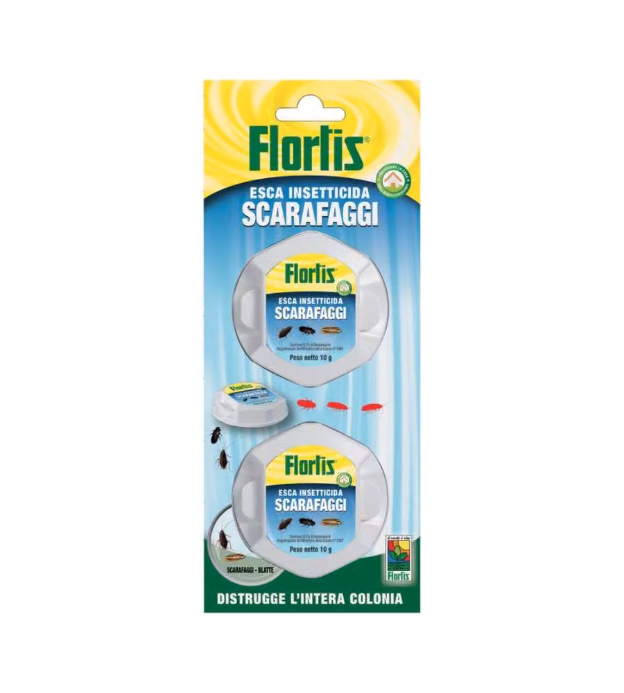 Flortis Trappola Scarafaggi - Gel Insetticida - 2 Pezzi 10gr