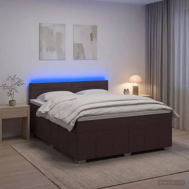 Letto box spring ibrido vidaXL con materasso a molle insacchettate e base contenitore, colore multicolore, L/P/H: 200 x 140 x 100,5 cm