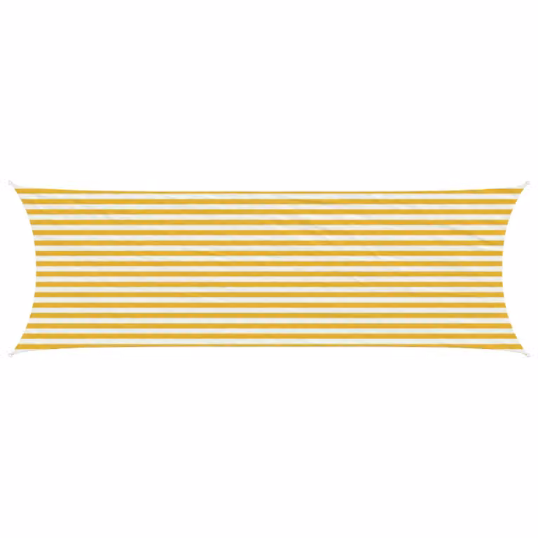 vidaXL Telo Ombra Rettangolare 2 x 6 m HDPE Giallo e Bianco