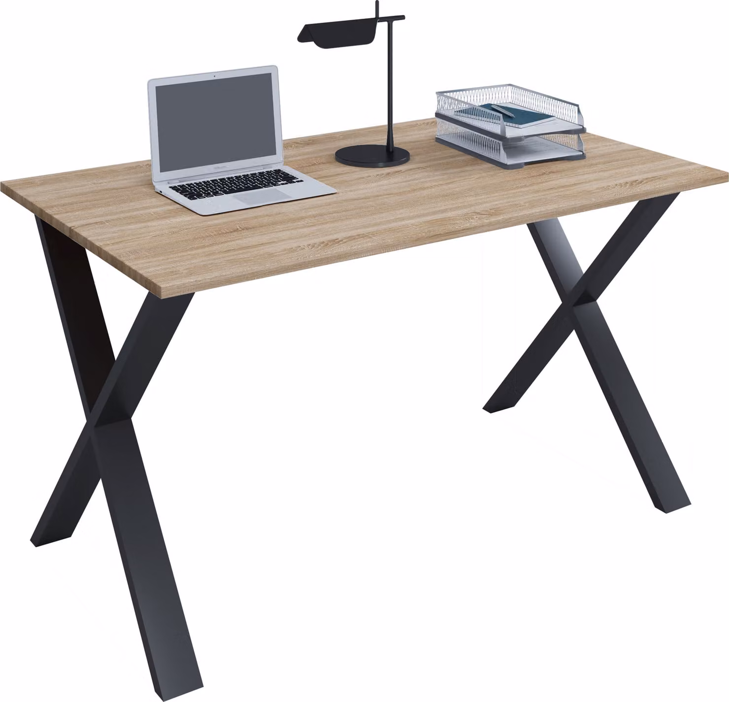 Scrivania in legno | H. 76 x W. 80 x D. 50 cm | Tavolo per computer semplice | piedini in metallo di alta qualità | Tavolo da lavoro | Mobili da ufficio - Lona U