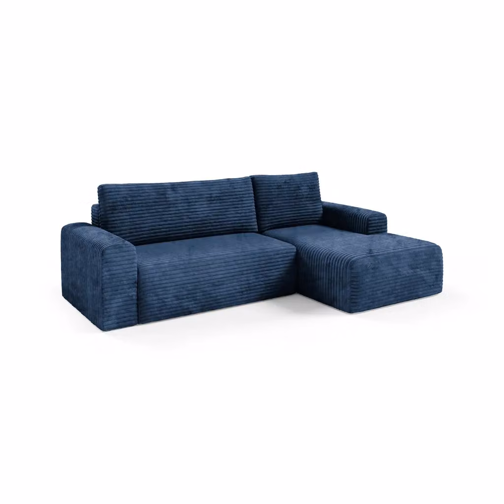 Divano Letto Folgarida con Penisola Contenitore Blu L/P/H: 268 x 163 cm – 2