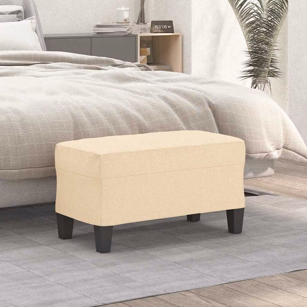 Panca vidaXL in tessuto beige per soggiorno e camera da letto L: 70 cm, P: 35 cm, H: 41 cm
