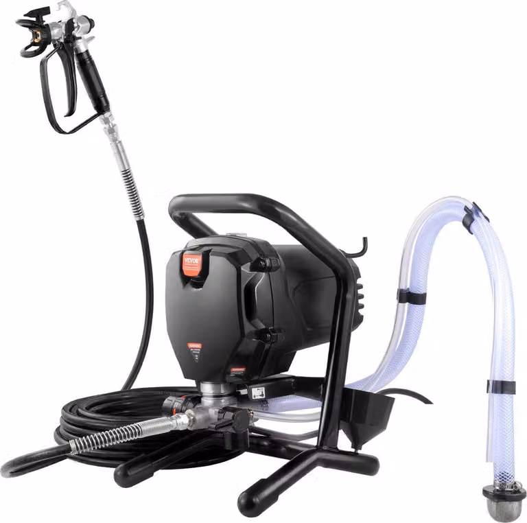 Sistema di verniciatura ad alta pressione senza aria - 750W - 3000 PSI - Pistola a spruzzo - Verniciatrice ad alta pressione - con tubo ad alta pressione da 15 metri