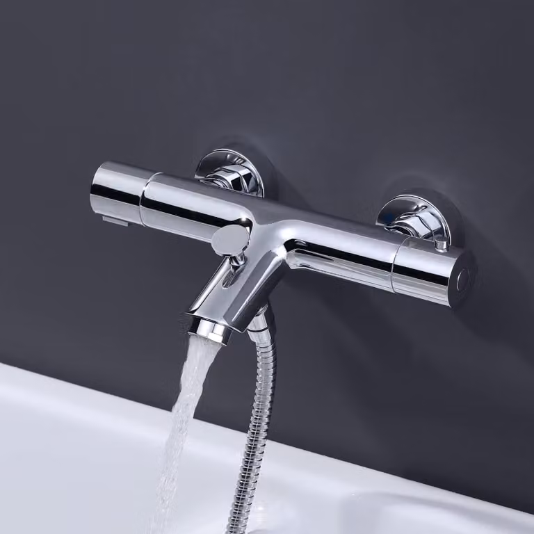 Termostato per miscelatore, ottone, protezione antiscottatura a 38 °C, aeratore M24