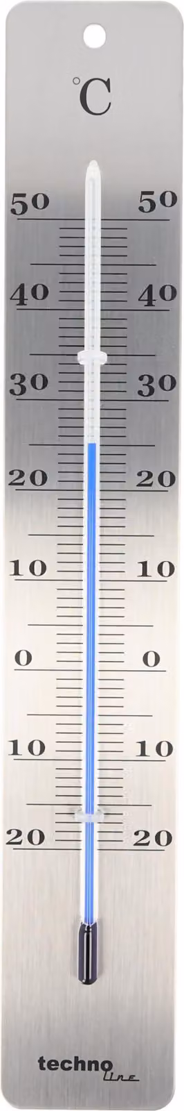 WA 3020 Termometro per interni o esterni argento 45 x 280 x 15 mm