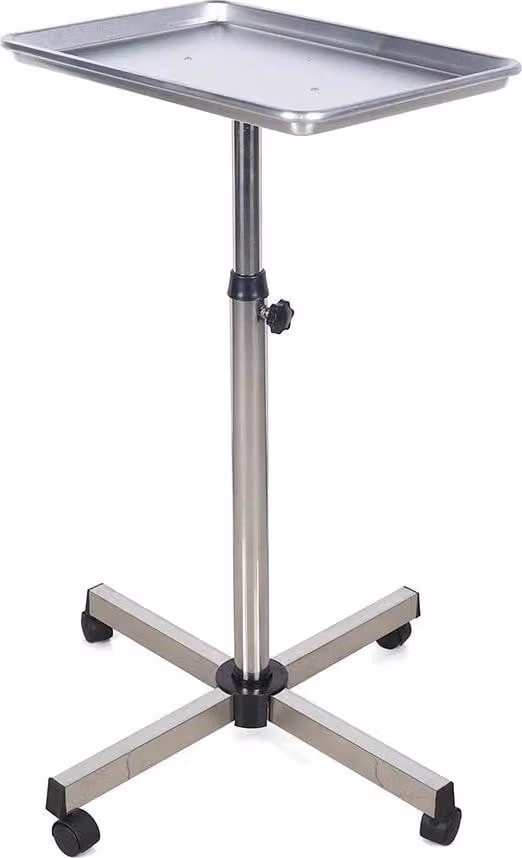 Carrello porta attrezzi per salone di bellezza, carrello in acciaio inox con ruote, argento, per parrucchiere/barbiere