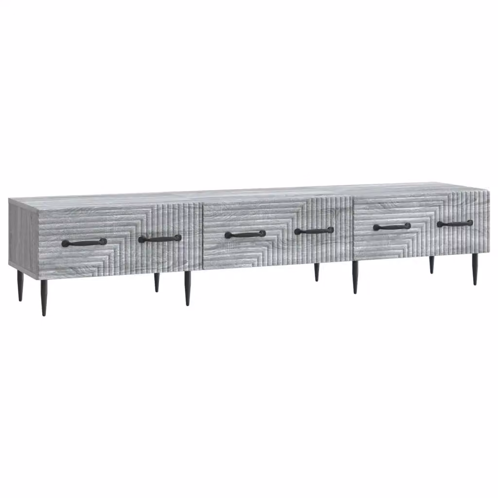 Mobile TV moderno vidaXL in legno MDF grigio, L 147 x P 34,5 x H 30 cm – 2