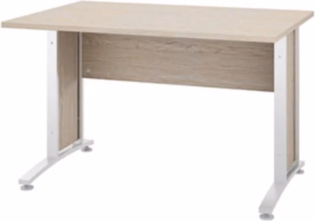 Scrivania moderna Tvilum Aps Prima in MDF laminato bianco e beige L/P/H: 120 x 80 x 74 cm