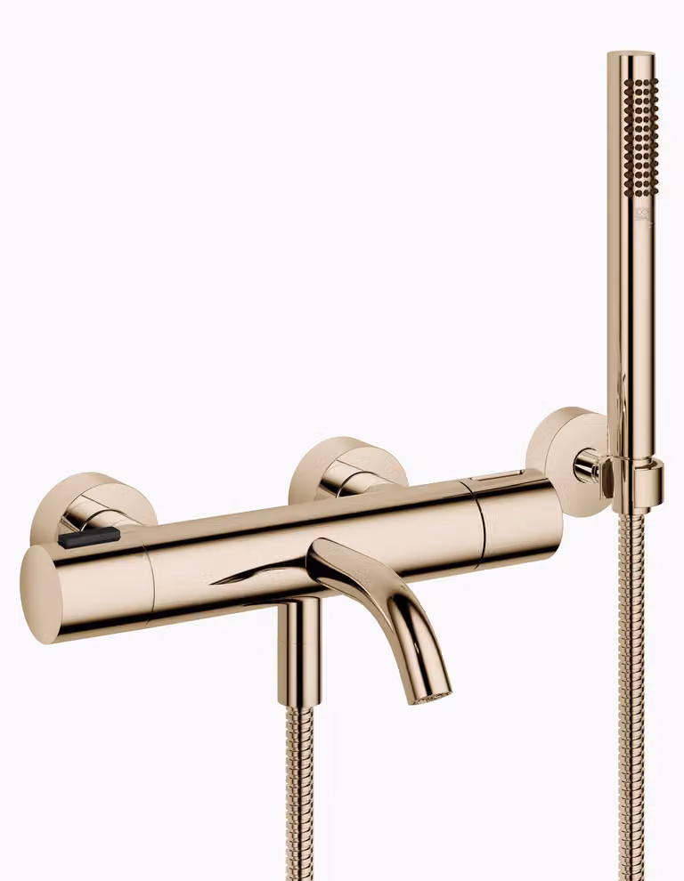 Dornbracht META Mitigeur monocommandé pour bain, pour montage mural, avec flexible de douche, saillie 210mm, 34234979-26, 34234979-26