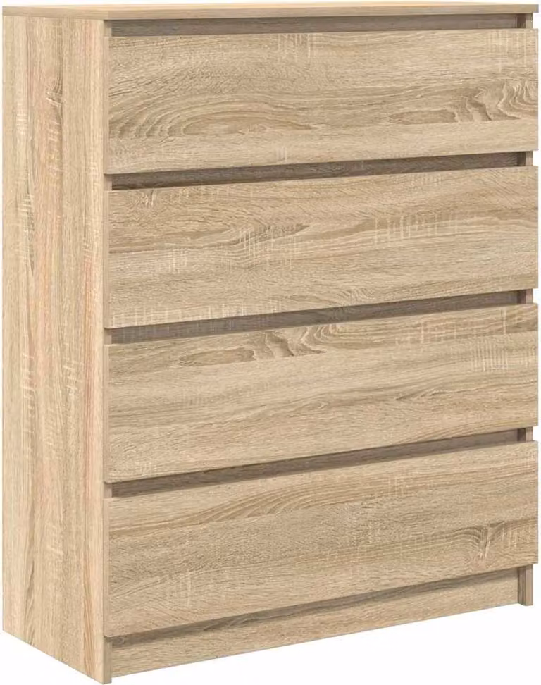 Credenza Rovere Sonoma 80x35x99 cm in Legno Multistrato