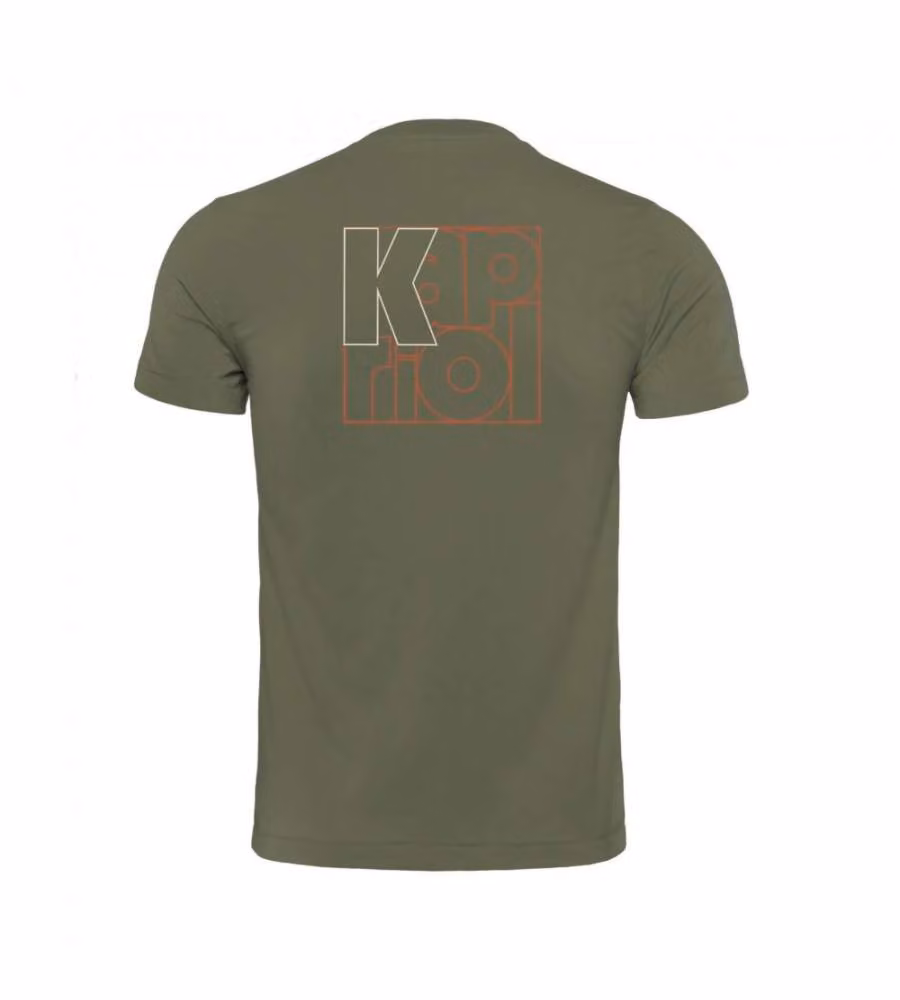 Kapriol T-Shirt Enjoy in Cotone Verde Oliva Design Urban - TG.XL
