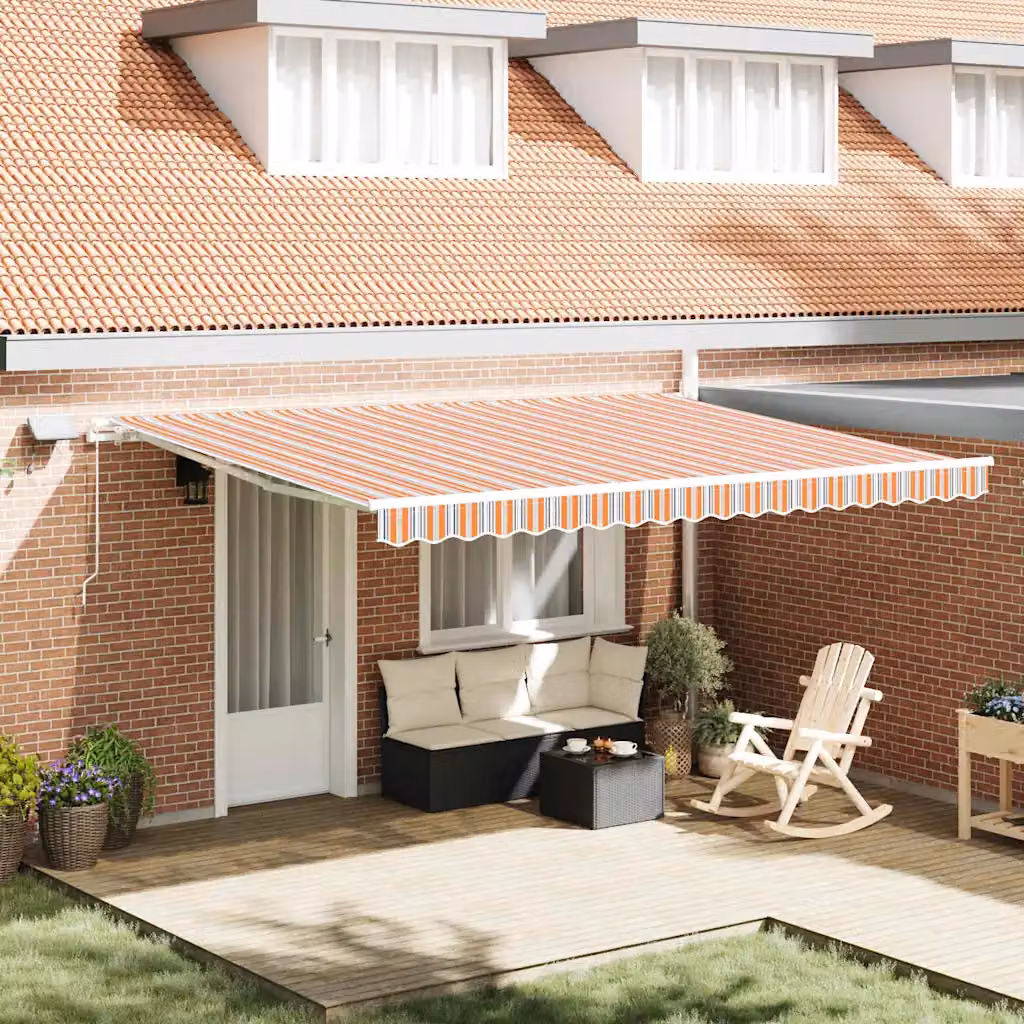 Tenda retrattile vidaXL multicolore in alluminio e poliestere L 450 cm x P 300 cm