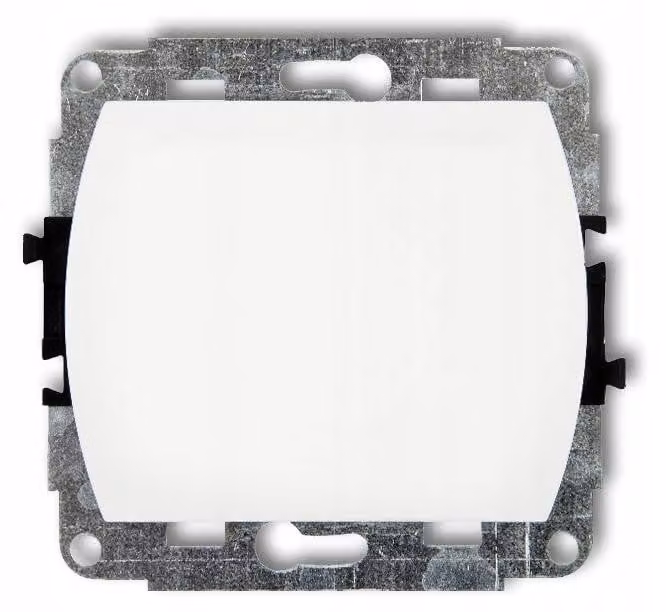 Karlik WP-4.1, pulsante unipolare, design classico, colore bianco