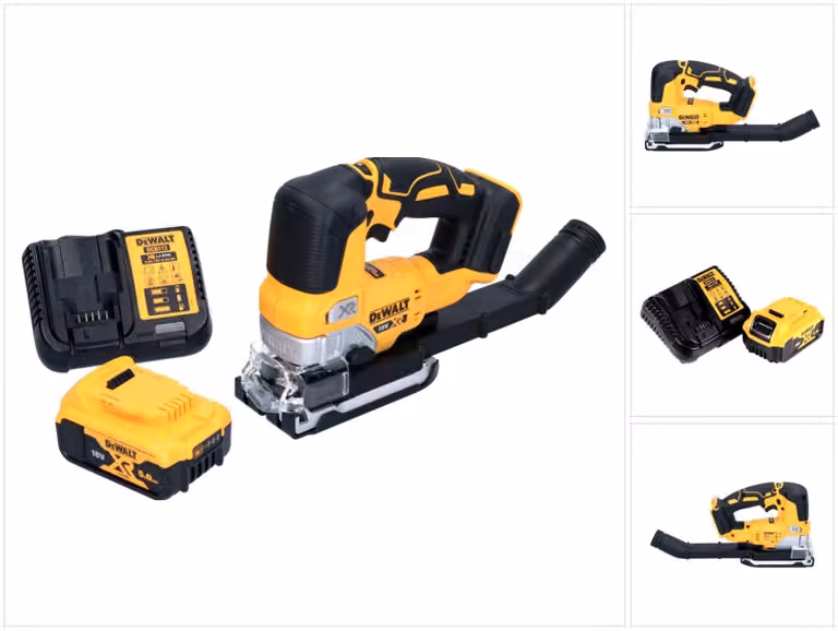 Seghetto alternativo DeWalt DCS 334 P1 senza spazzole da 18 V + 1 batteria da 5,0 Ah + caricabatterie