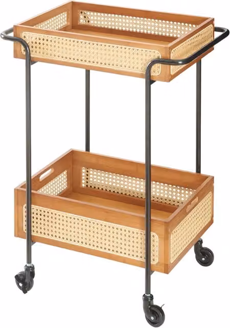 Carrello di servizio mobile contenitore per cucina/soggiorno 81 x 61 x 39 cm marrone 03_0009259