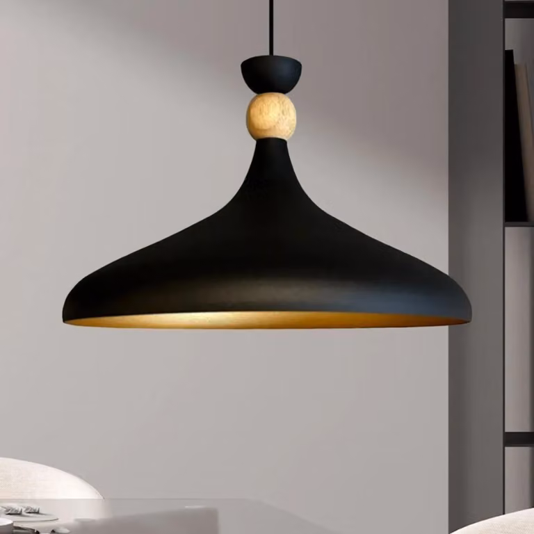 Lampada a sospensione nera Ø35 cm metallo E27 Lampada moderna, senza lampadina