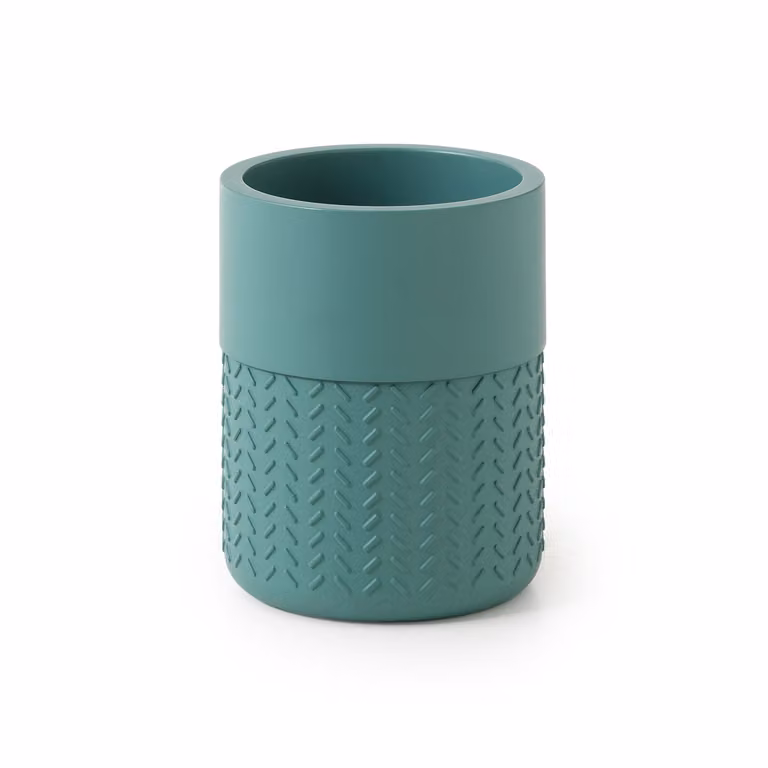Portaspazzolini d'appoggio in resina e bambù TH98 Gedy serie THEA Verde