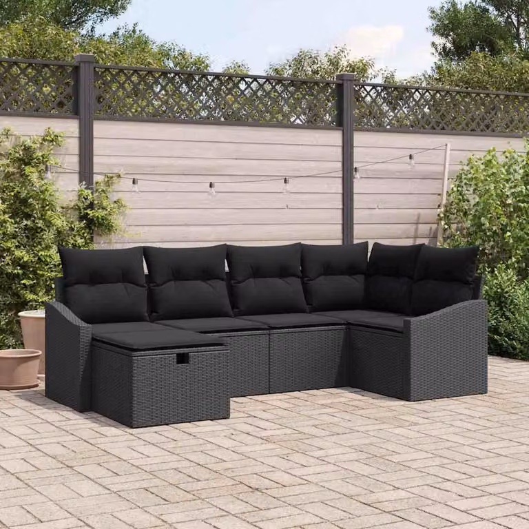Maison Exclusive - Set di divani da salotto, 7 pezzi, in rattan sintetico