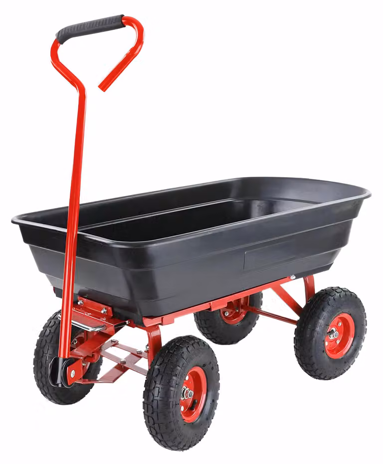 Carrello da giardino/ribaltabile Awtools a 4 ruote, 75 l