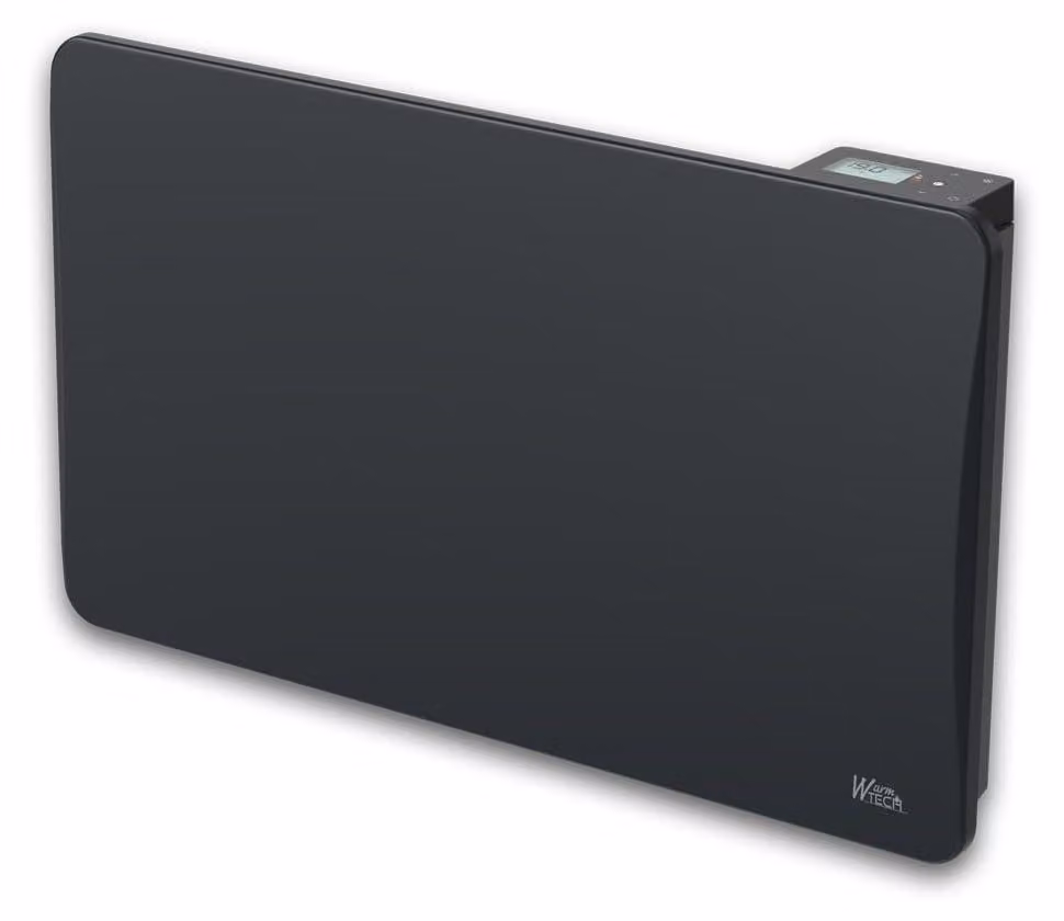 Radiatore ceramico - 1500 W - 75x45x12 cm - Nero - Riscaldamento a parete silenzioso per il soggiorno