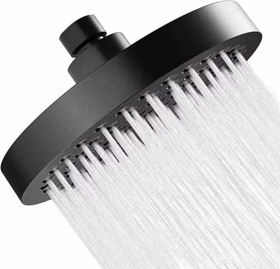 Doccia a pioggia - Soffione doccia - Esperienza doccia rilassante - Installazione semplice - 15 cm - Nero