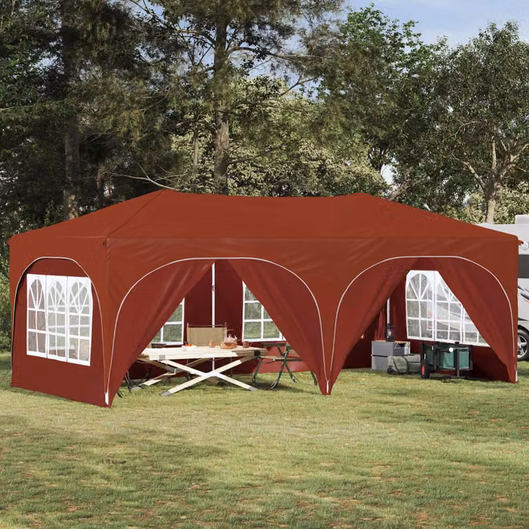 Maison Exclusive - Tenda pop-up per feste, dimensioni 575 x 288 x 245 cm, tessuto Oxford color terracotta