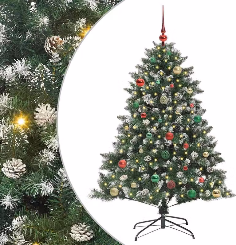 Albero di Natale artificiale con 150 LED Verde 150 cm