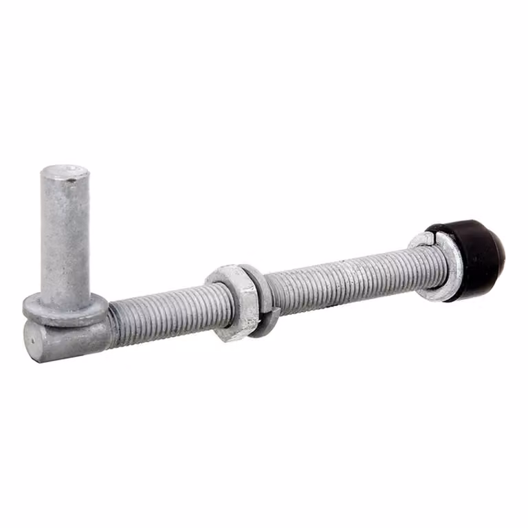 Alberts 410803, coppia di elementi di fissaggio a vite, regolabili, zincati a caldo, con foro passante di Ø 16 mm, lunghezza 190 mm, filettatura M16