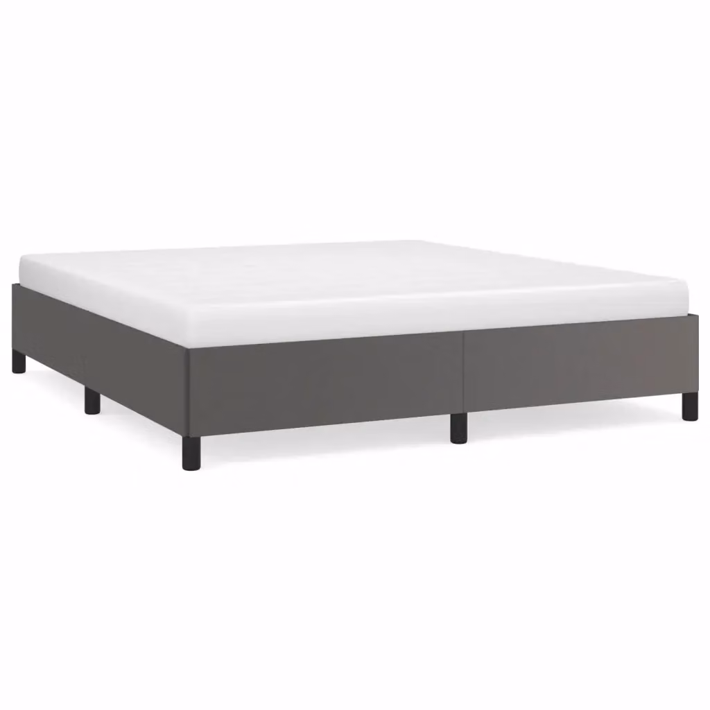 Letto imbottito vidaXL in similpelle grigio L/P: 160 x 200 cm – 2