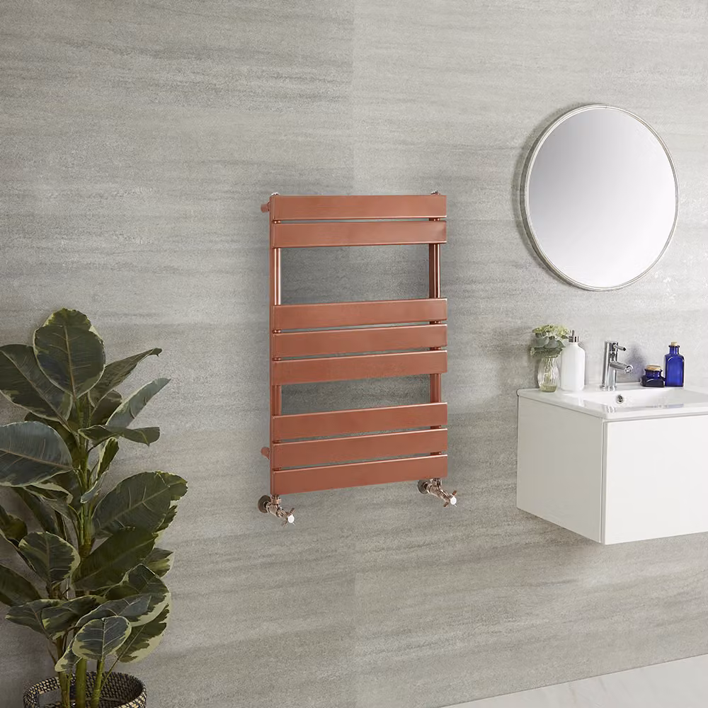 Scaldasalviette di Design - 825mm x 600mm - Rame Metallizzato - Lustro