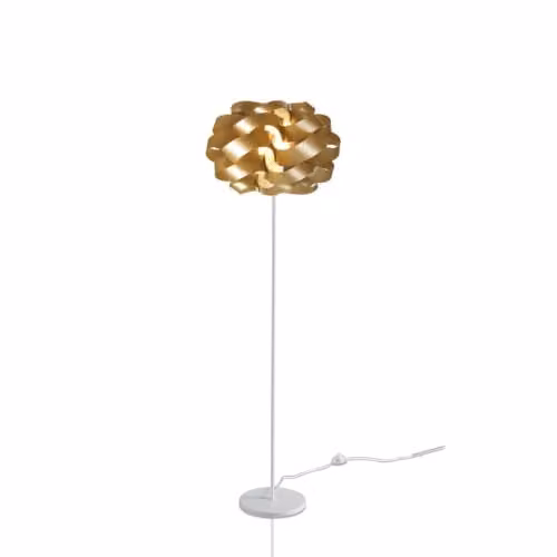 Piantana Moderna Polilux ® New Gold E Metallo 1 Luce E27