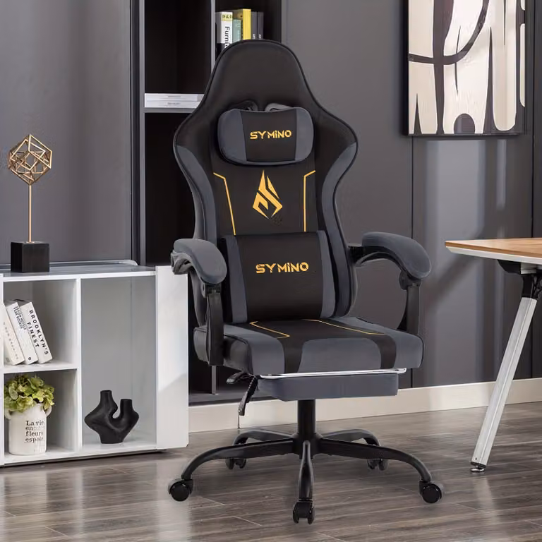 Sedia da gaming ergonomica - Sedia da ufficio - Sedia da gaming nera - Poltrona massaggiante - Sedia per PC - Altezza regolabile
