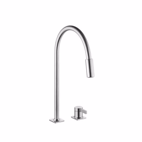 KWC Era 1, miscelatore per lavello, acciaio inox