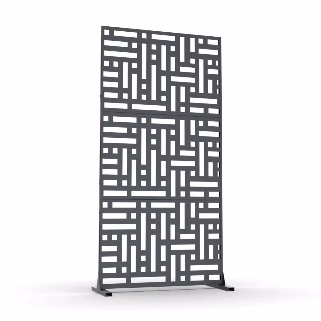 Pannello Divisorio Bernalda casa.pro in Acciaio Traforato Grigio Antracite L: 90 cm, H: 180 cm – 2